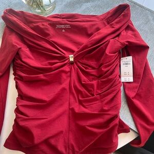 Abercrombie & Fitch Red top